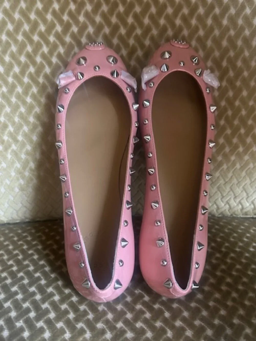 Marc by Marc Jacobs Piggy Pink Patent Leather Studded Ballet Flats NWB - Picture 14 of 16